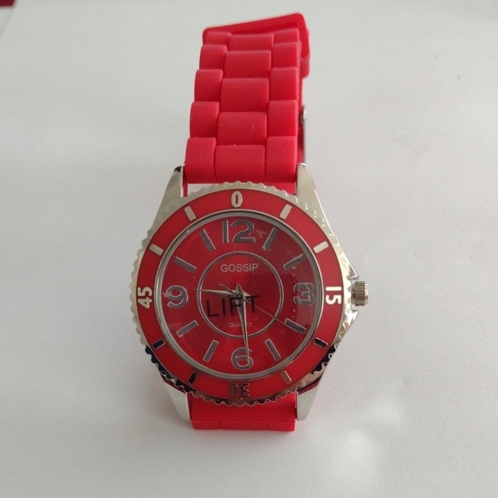 Gossip Red Watch with Silver Details